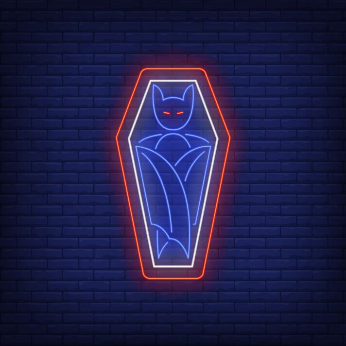 Vampire Coffin Neon Sign