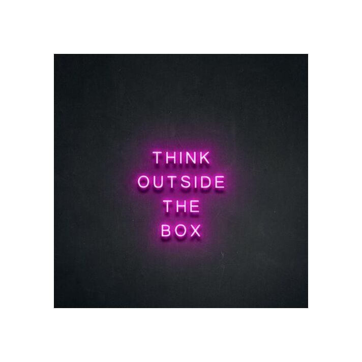 'Think Outside The Box' Neon Sign