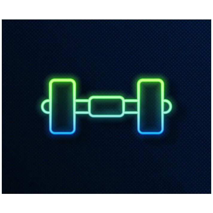 Fitness And Gym Room Babell Neon Sign Green And Blue Combination