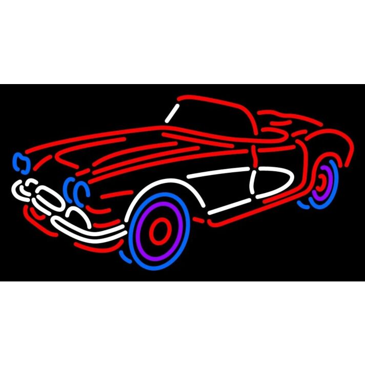 Classic Neon Car Signs Red Purple White And Blue Neon Signs