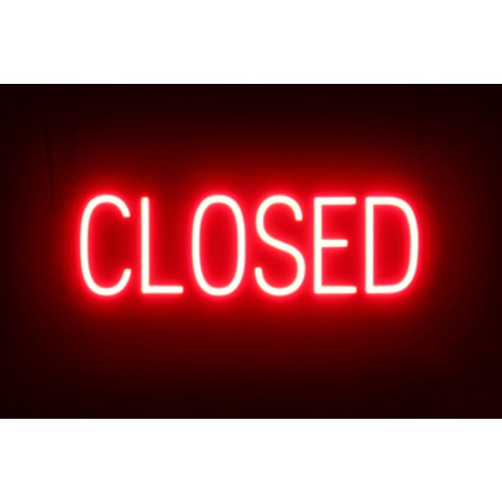 Red Closed Sign Led Sign Neon Brightness