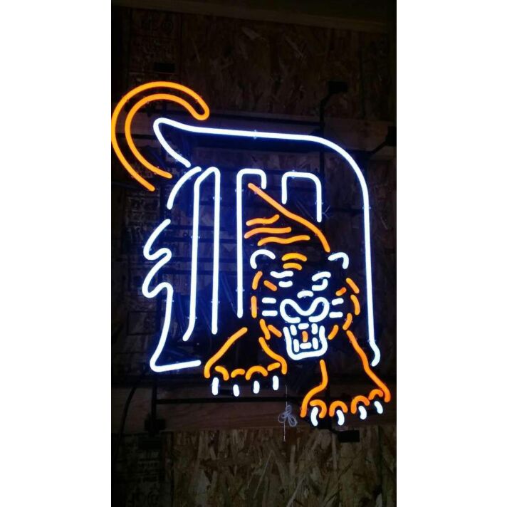 Neon Light Shaped Neon Tiger Pattern Wall Decor