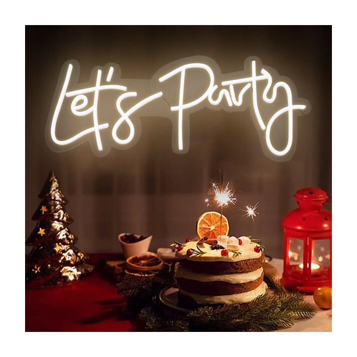 Lets Party Led Neon Sign Wedding Birthday Party Led Neon Sign