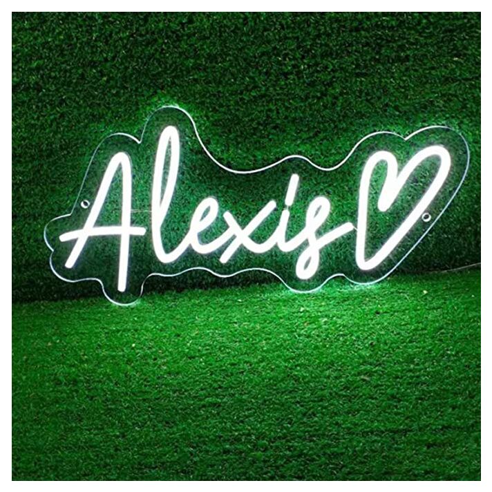 Alexis Neon Name Signs White Neon Lights For Festival Gift Party Bar