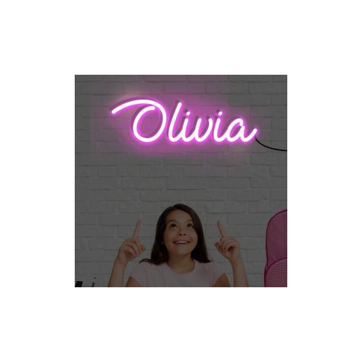 Olivia Neon Name Signs Pink Neon Lights