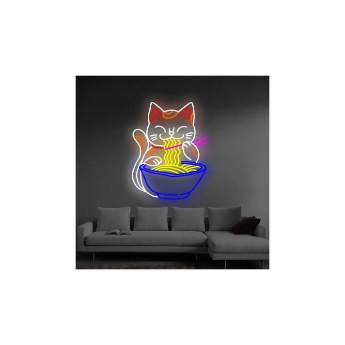 Ramen Cat Neon Sign