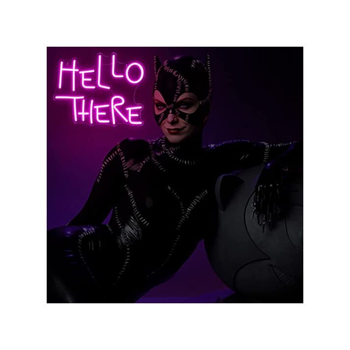 Pink Hello There Neon Sign Neon Art Wall Decor