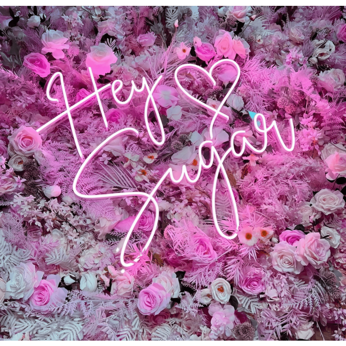 Hey Sugar Neon Sign Sweeten Up Your Space with Retro Charm