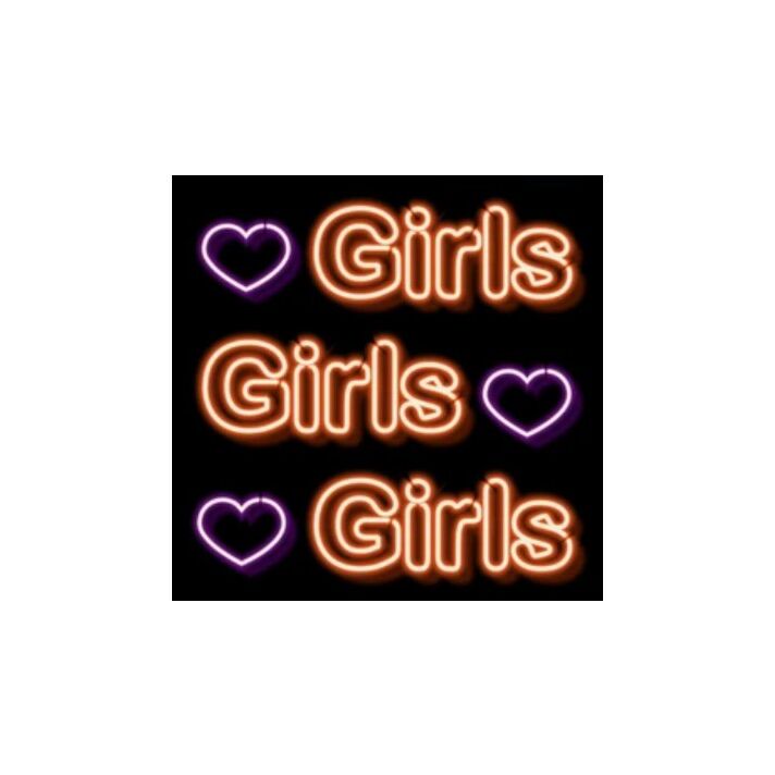 Girls Girls Girls Neon Sign Heart Neon Sign