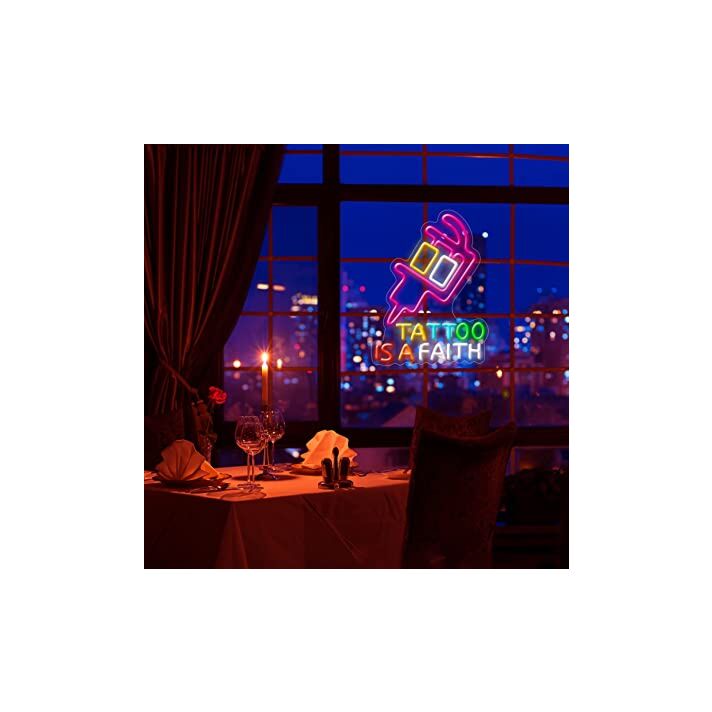 Tattoo LED Light Neon Sign with Remote Control for Business