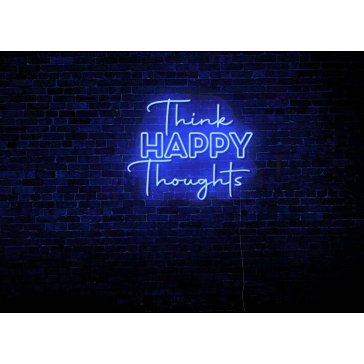 Think Happy Thoughts LED Neon Sign