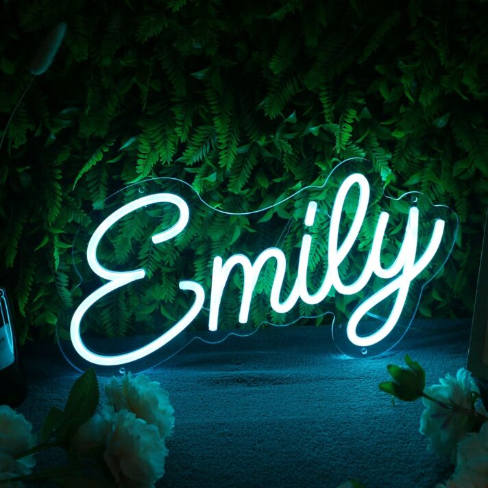 Emily Blue LED Neon Sign