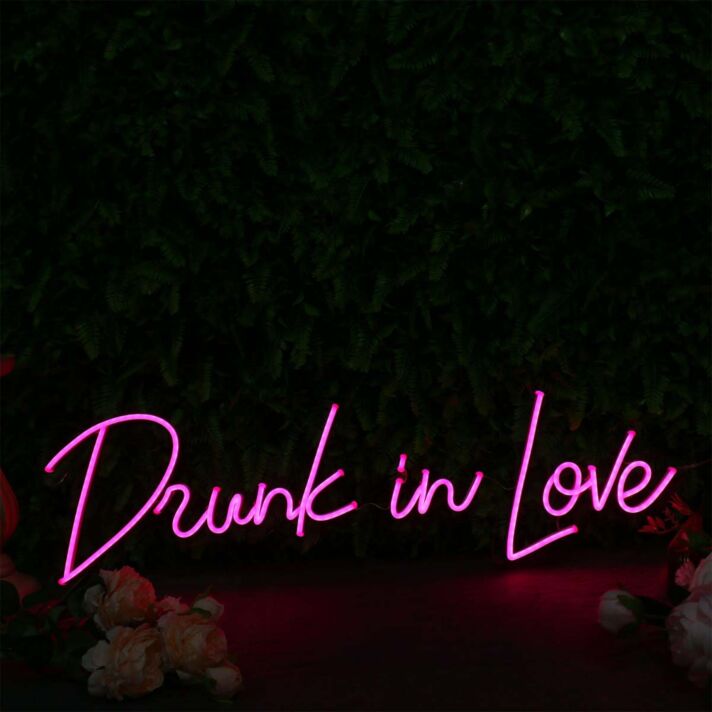 Drunk In Love Pink Custom Neon Sign