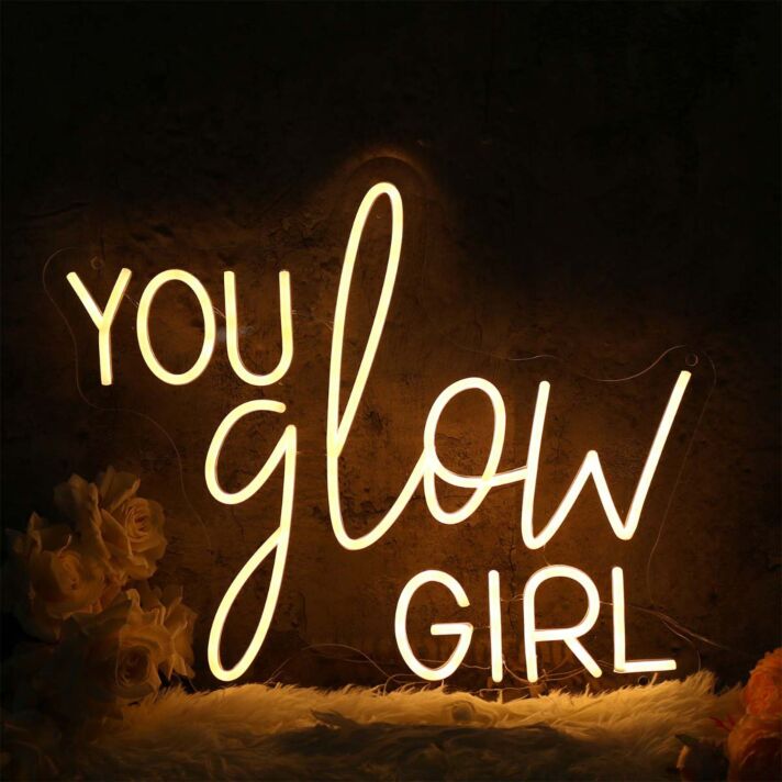 You Glow Girl Yellow Neon Sign