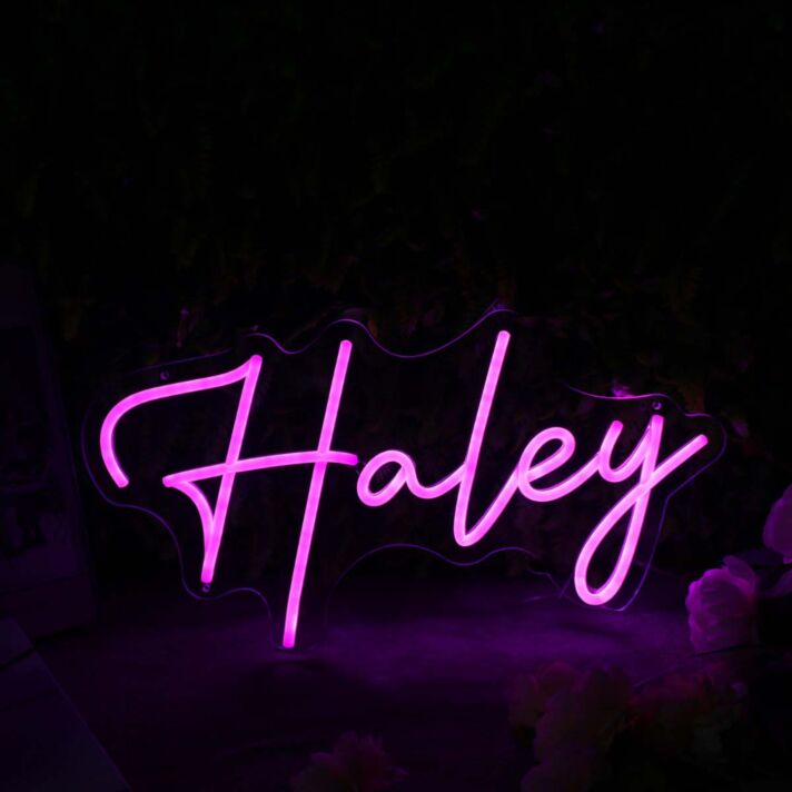 Haley Pink Neon LEd Sign