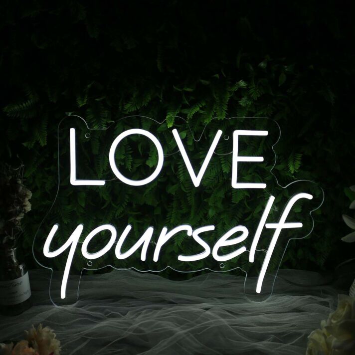 Love YourSelf White Neon Sign