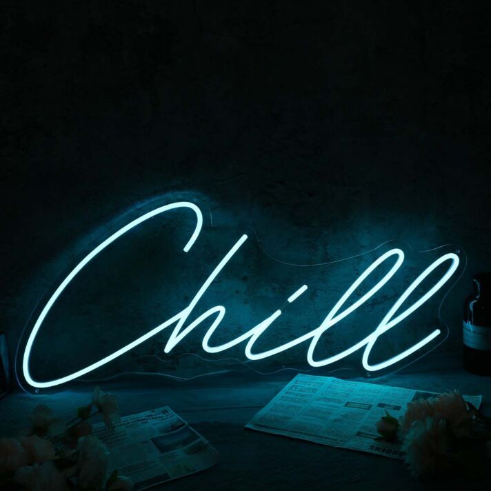 Chill Blue Custom Neon Sign