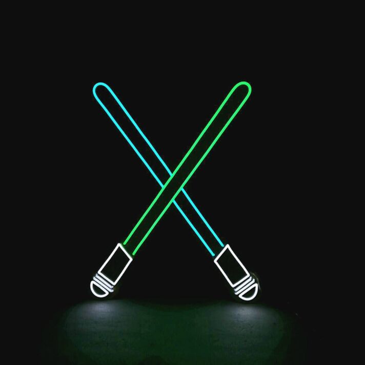 Cross Sword Neon Sign