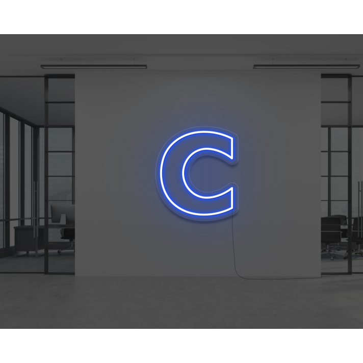 Neon Letter C