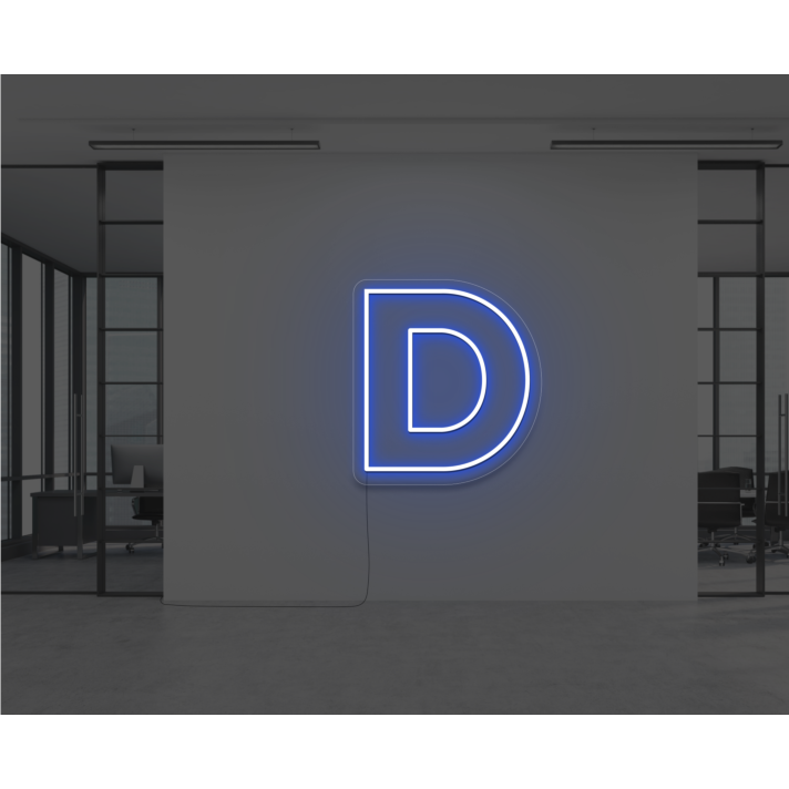 Neon Letter D