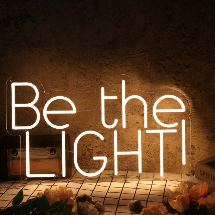 Be The Light Yellow Neon Sign