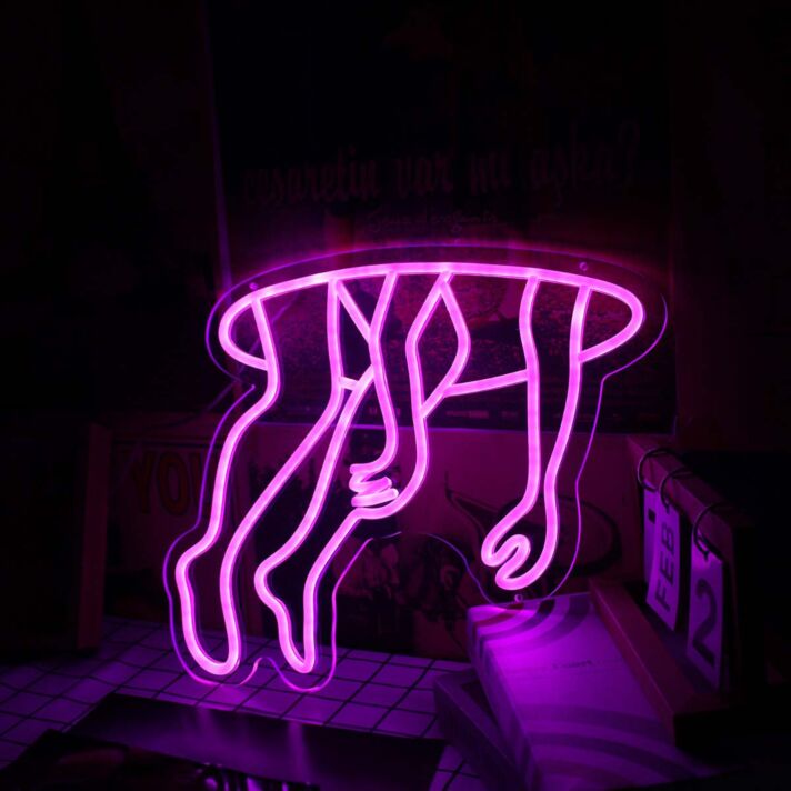 Man Are Sucked In A Hole Pink Neon Sign