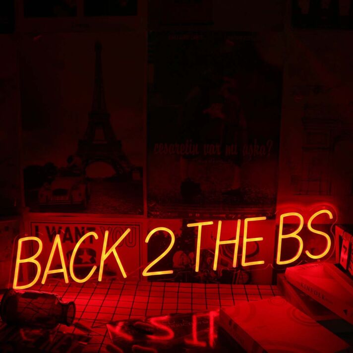 BACK 2 THE BS Red Custom Neon Sign