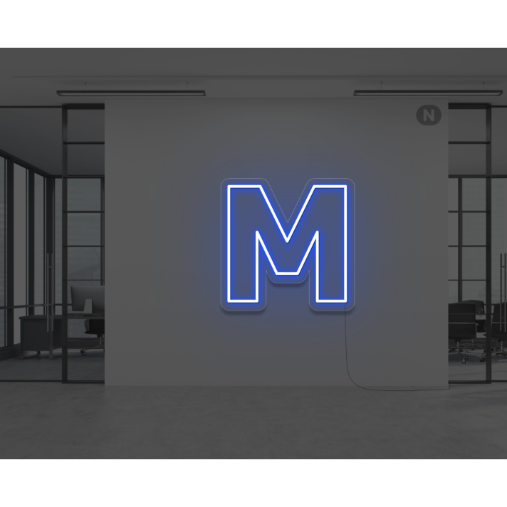 Neon Letter M