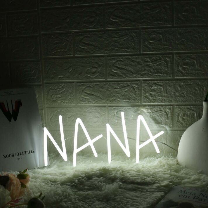 NANA White Name Neon Sign