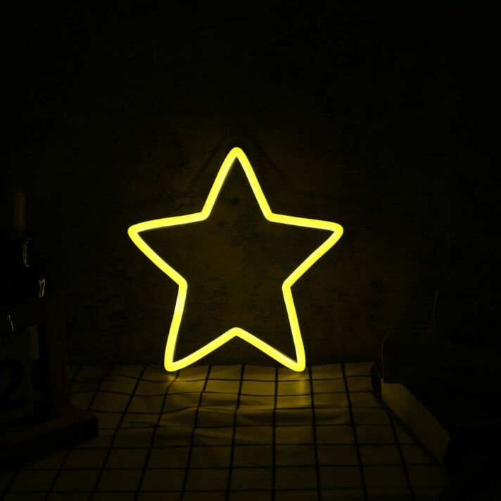 Yellow Star LED Neon Sign