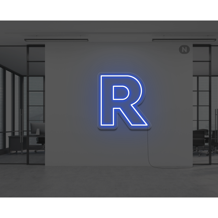 Neon Letter R