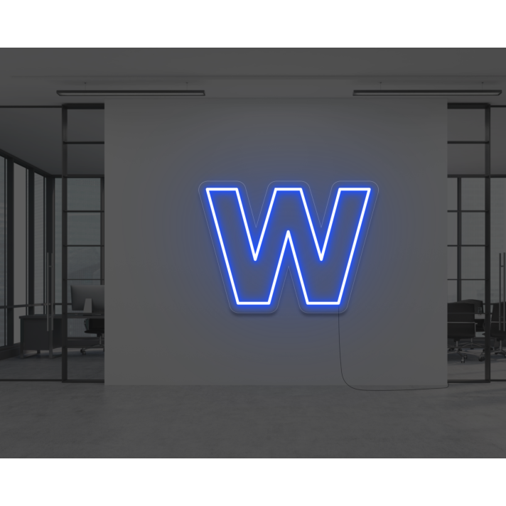 Neon Letter W