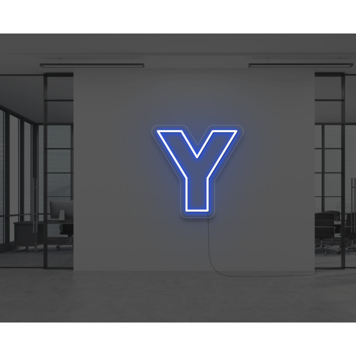 Neon Letter Y
