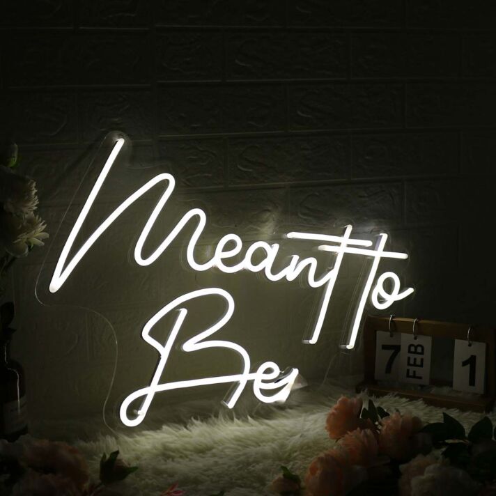 Meant To Bee White Neon Sign