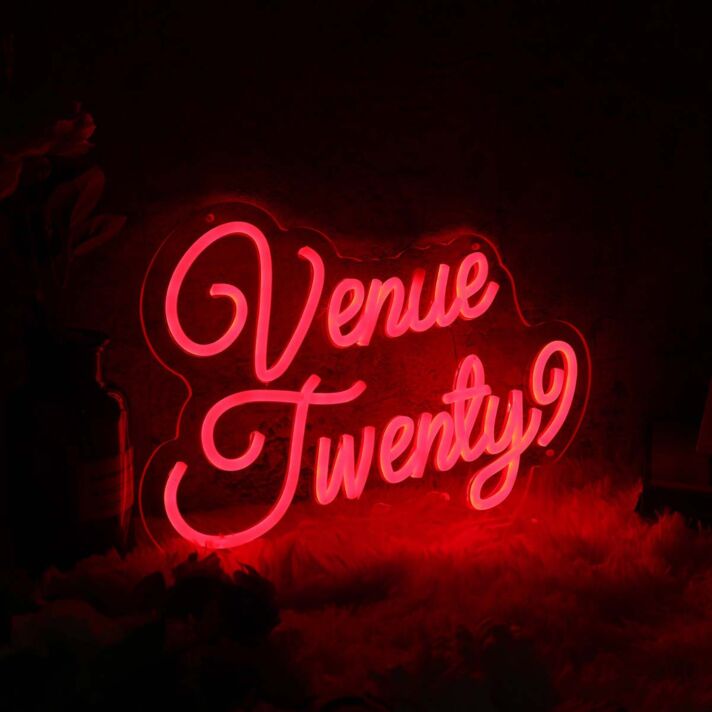 Venue Twenty Red Neon Sign