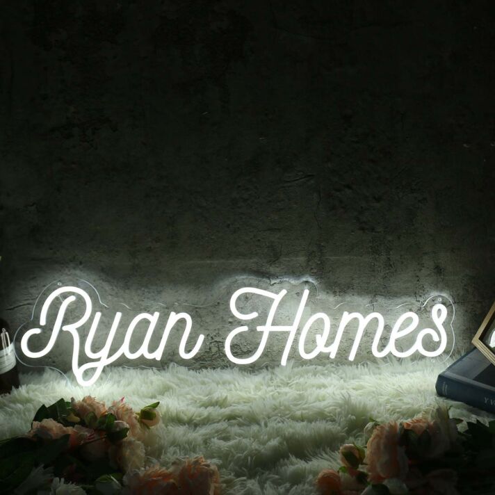 Ryan Homes White Neon Sign