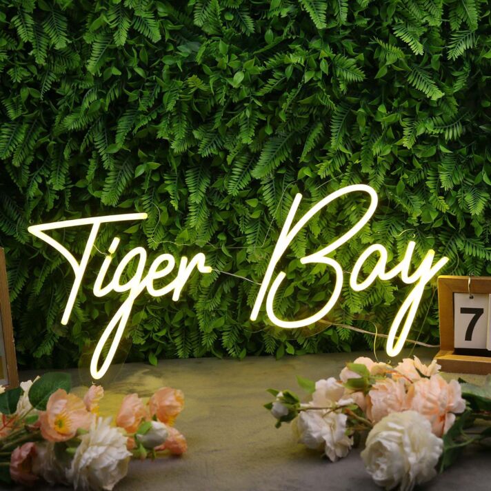 Tiger Bay Yellow Neon Sign
