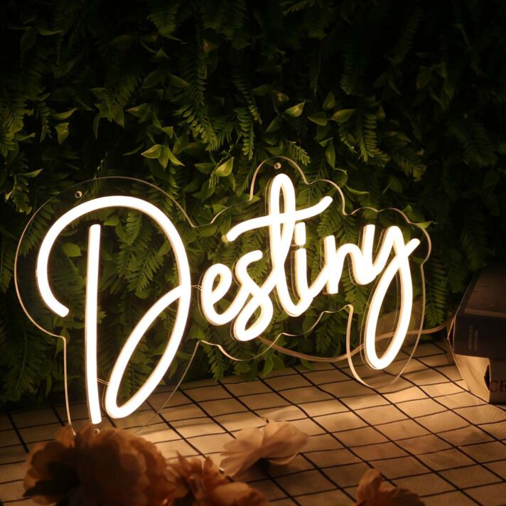 Destiny Yellow Neon Sign