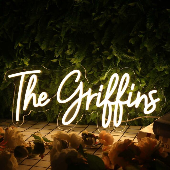The Griffins Yellow Neon Sign