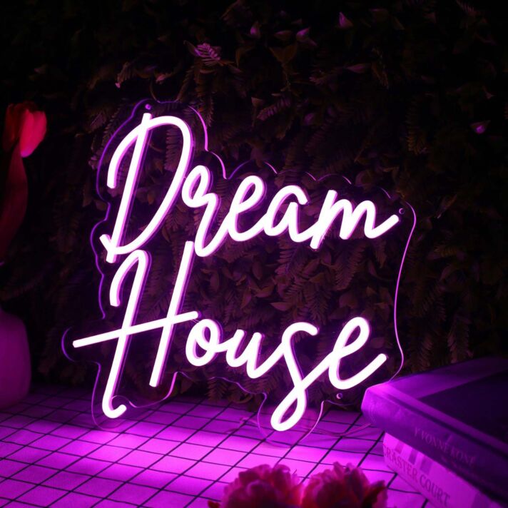 Dream House Purple Neon Sign