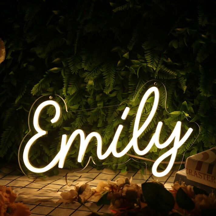 Emily Yellow Neon Sign
