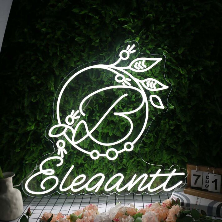 Elegantt White Custom Neon Sign