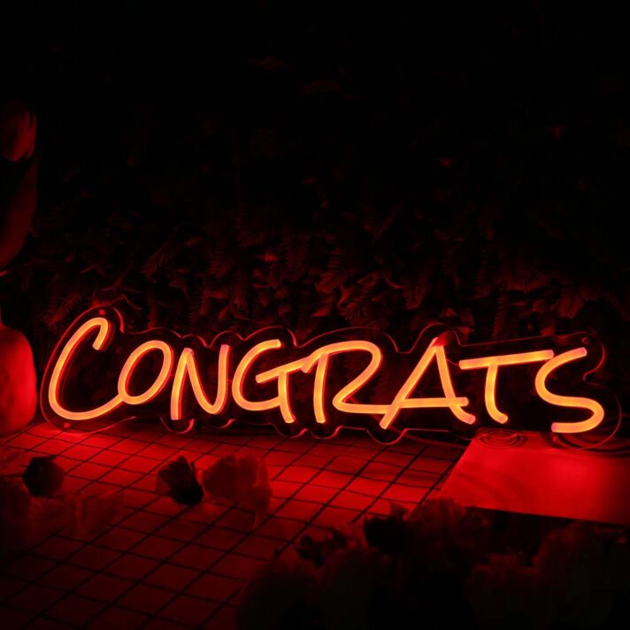 Congrats Oranges Neon Sign