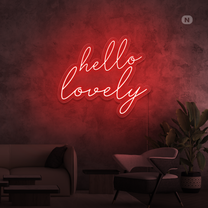 Hello Lovely Neon Sign