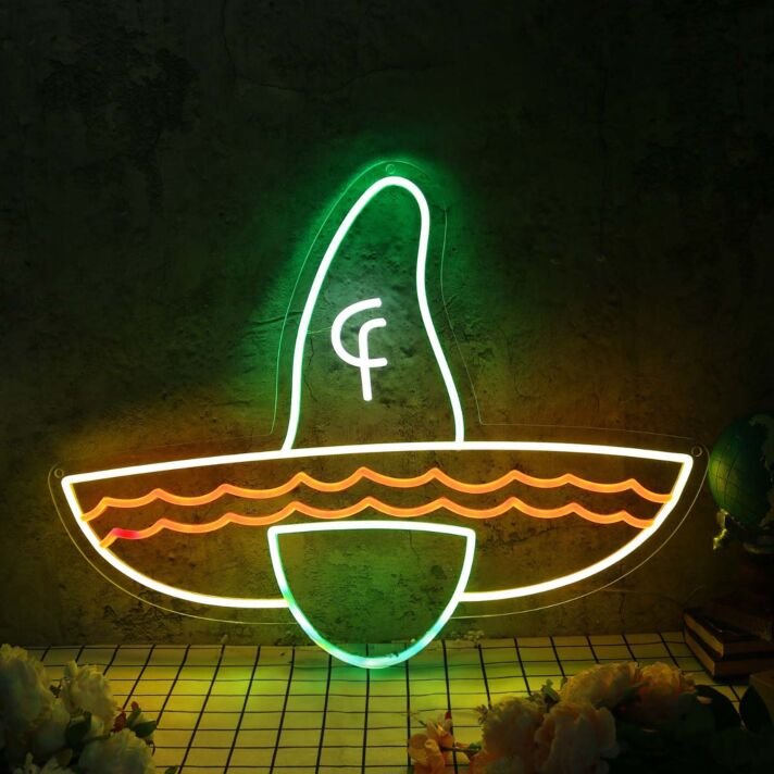 Mexico Sombrero Hat Custom Neon Sign