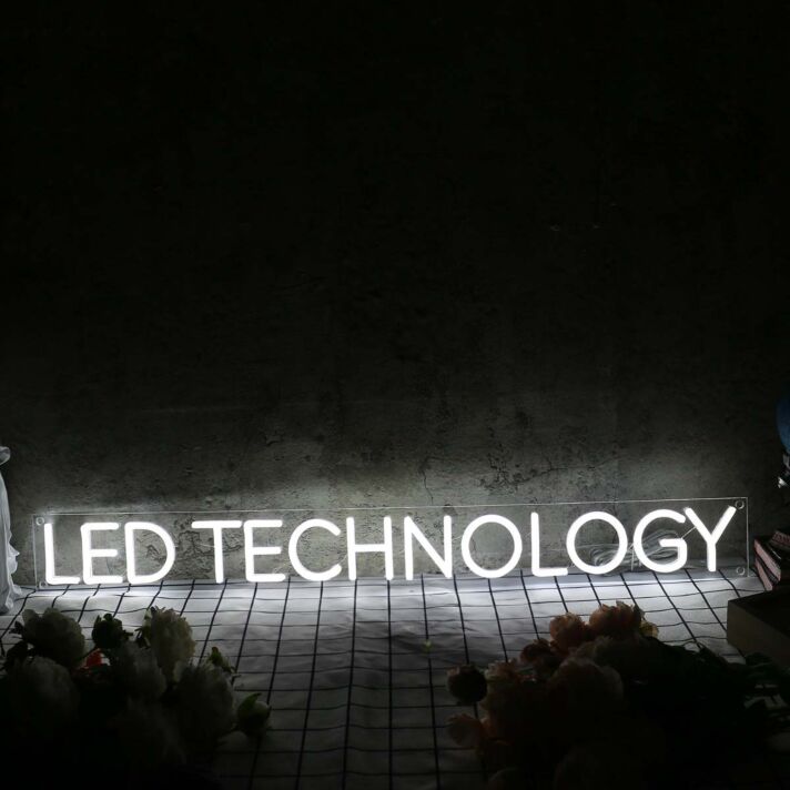 LED Technology White Neon Sign