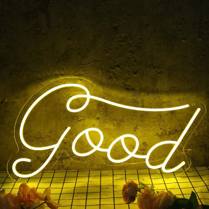 Good Yellow Neon Sign