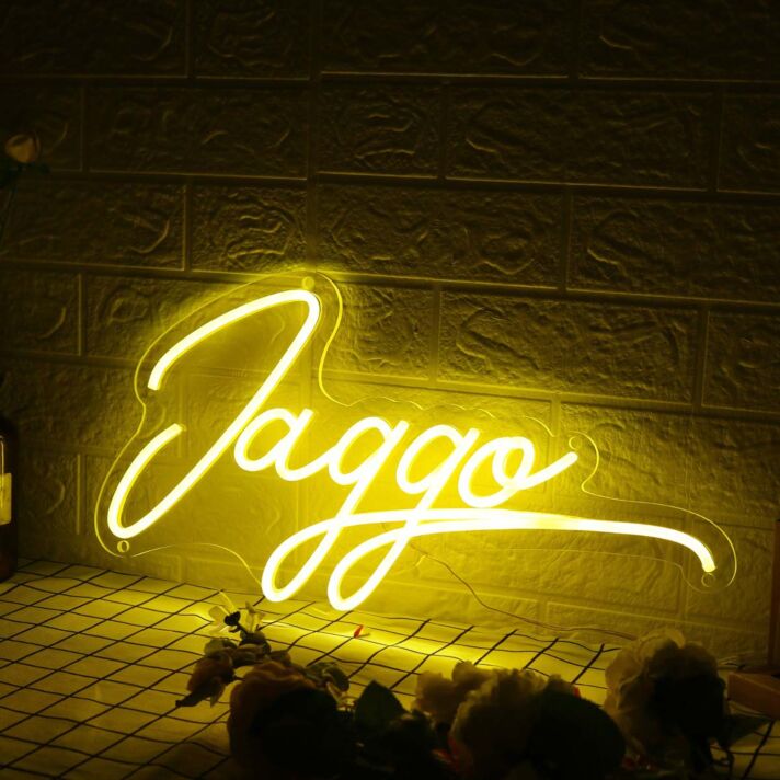 Jaggo Yellow Neon Sign