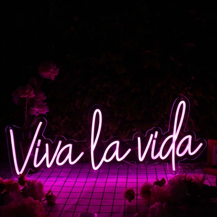 Viva La Vida Pink Neon Sign