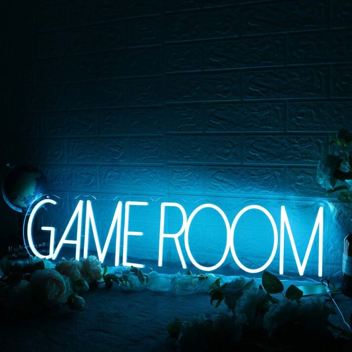Game Room Blue Neon Sign